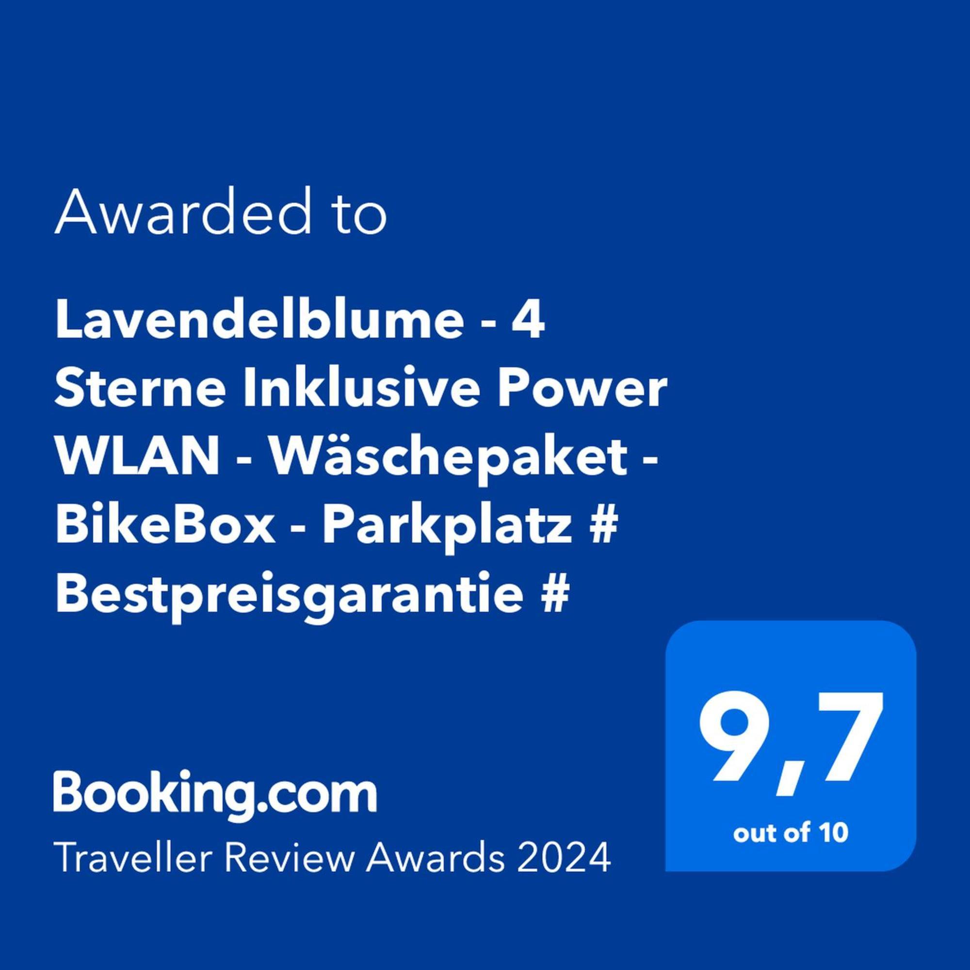 Apartment Lavendelblume - 4 Sterne Inklusive Eigene Bikebox Mit Strom - Waeschepaket - Power Wlan - Parkplatz # Bestpreisgarantie #